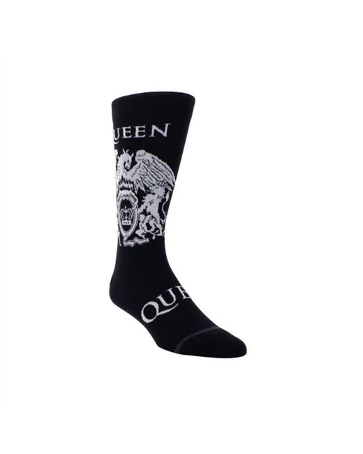 Perri's Socks Black Queen Crest Crew Sock