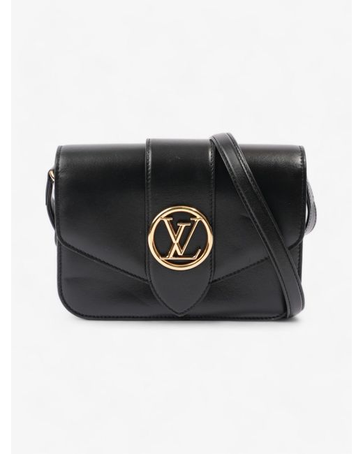 Louis Vuitton Black Pont 9 Calfskin Leather Shoulder Bag