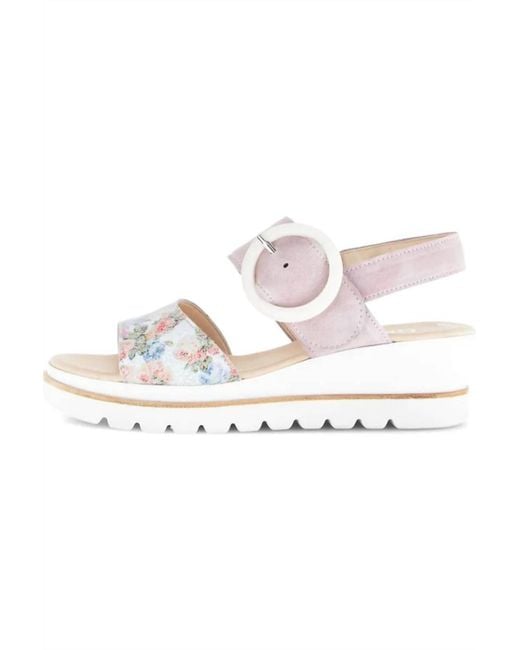 Gabor White 4.645 Wedge Sandal