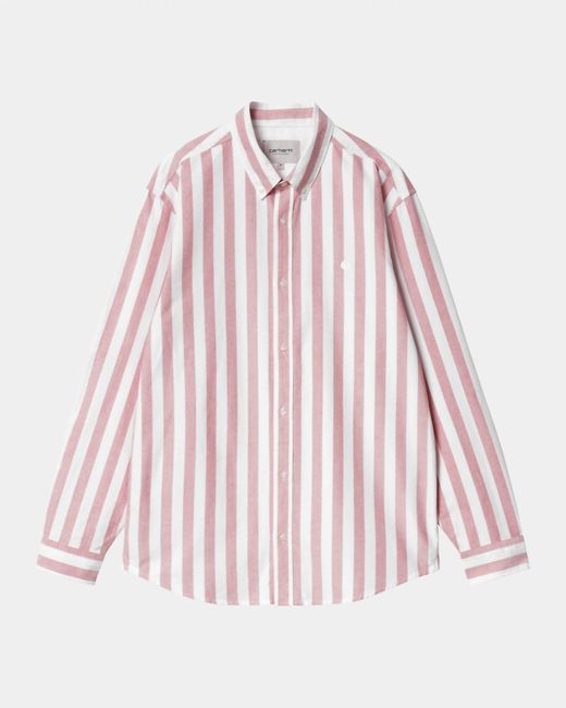 Carhartt Pink L/s Dillion Shirt for men