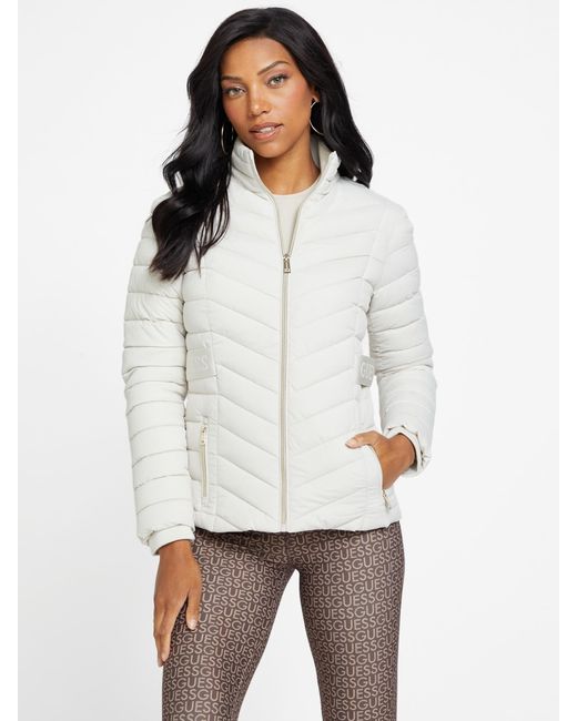Guess Factory White Aalcon Puffer Jacket