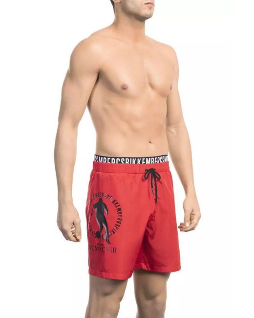 Bikkembergs Red Polyester Swimwear for men