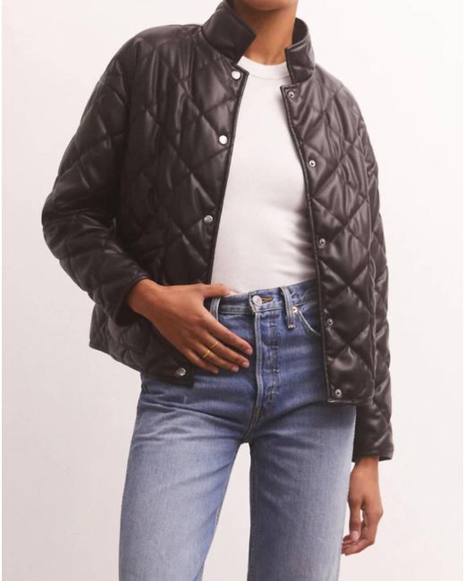 Z Supply Black Heritage Faux Leather Jacket
