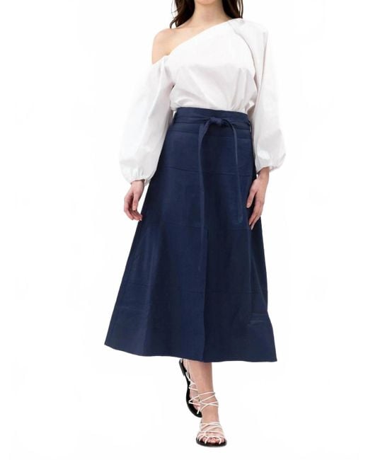 Tanya Taylor Blue Hudson Skirt