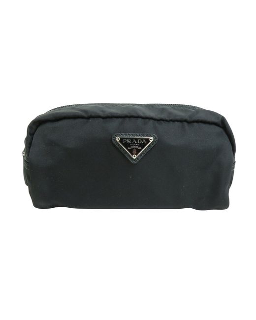 Prada Black Tessuto Synthetic Clutch Bag (pre-owned)