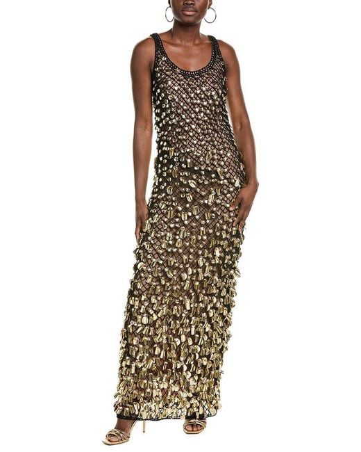 Jonathan Simkhai Metallic Keely Silk-Lined Gown