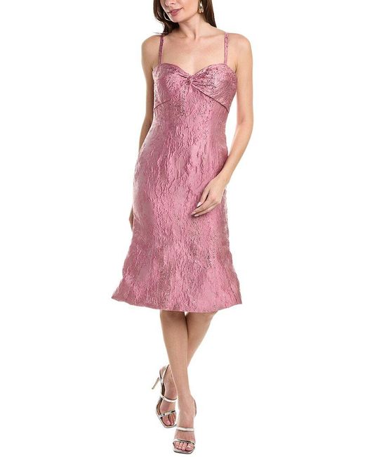 Rene Ruiz Pink Brocade Cocktail Dress