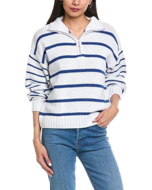 Splendid Blue Zip Front Sweater