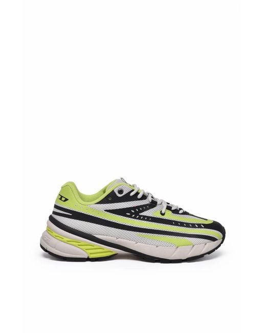 DIESEL Green Polyester Airspeed Sneakers for men