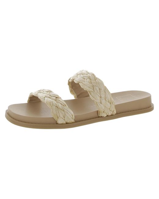 Dolce Vita Metallic Glade Slip On Open Toe Slide Sandals