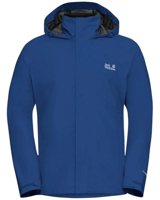Jack Wolfskin Blue Solid Trailtime Outdoor Jacket for men