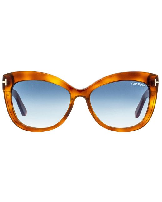 Tom Ford Blue Alistair W Ft0524 53w Cat Eye Sunglasses