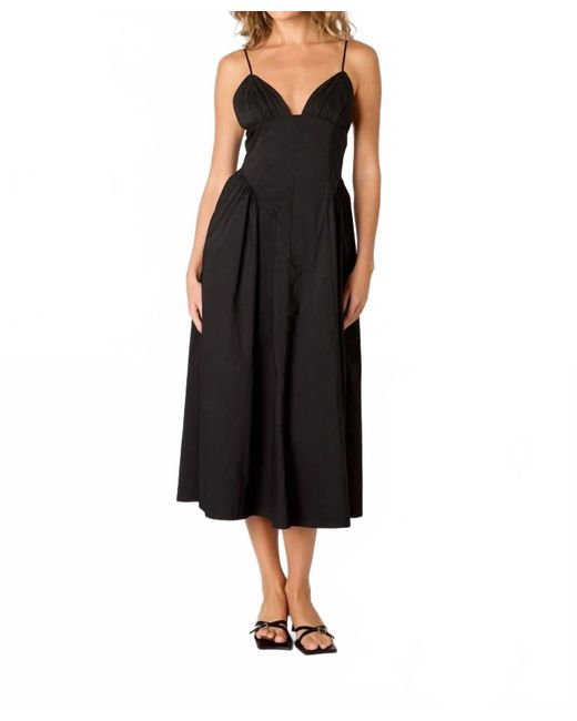 Nia Black Sydney Midi Dress