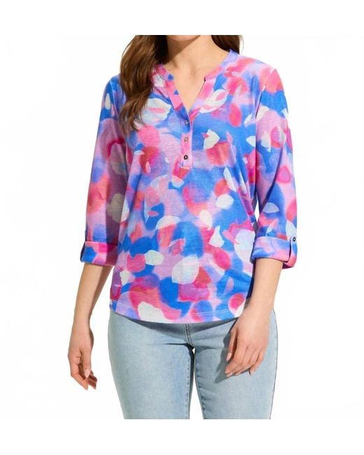 Fdj Blue Bright Lights Top