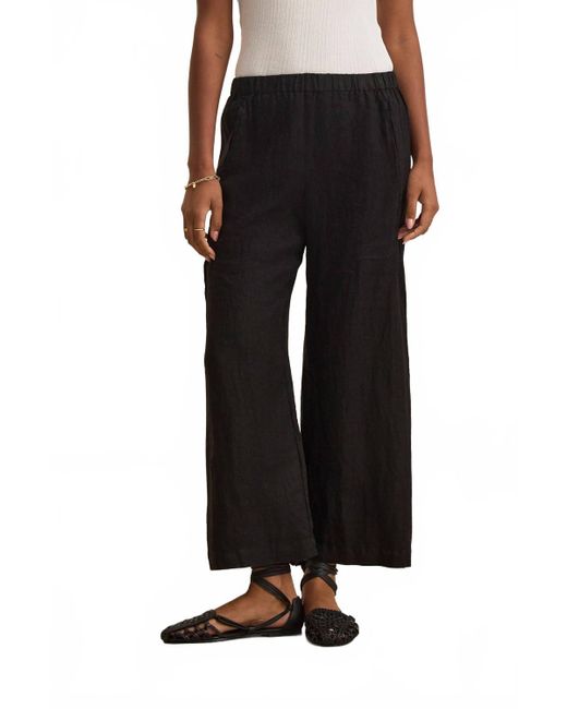 Velvet By Graham & Spencer Black Lola Linen Pant