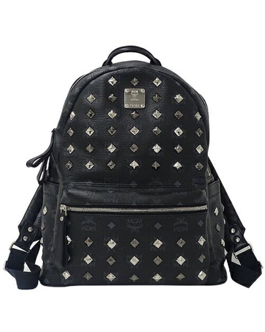 MCM Visetos Pink Leather Backpack Bag (Pre-Owned)