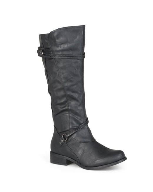 Journee Collection Black Collection Harley Boot
