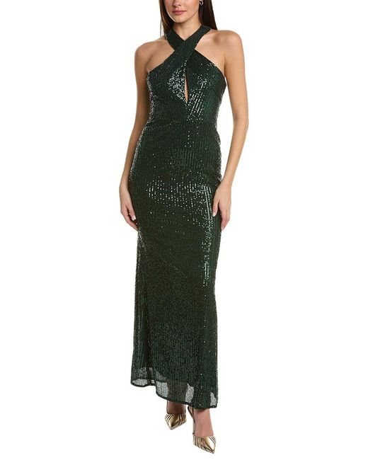 Laundry Green By Shelli Segal Sequin Gown