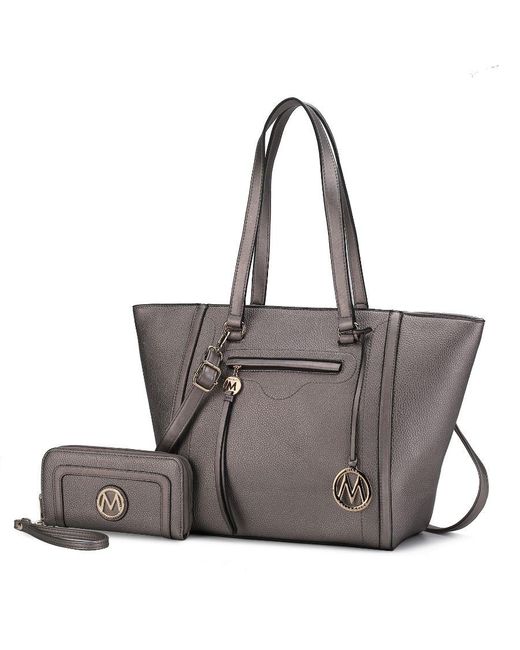 MKF Collection by Mia K Alexandra Vegan Leather 's Tote Bag in Gray | Lyst
