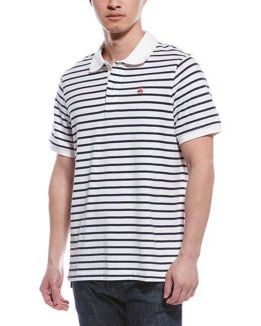 Brooks Brothers White Slim Fit Pique Polo Shirt for men