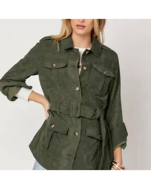 Davi & Dani Green Courduroy Jacket