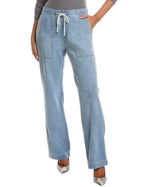 James Perse Blue Wide Leg Denim Pant