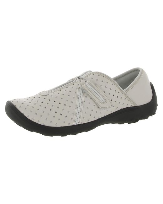 Clarks Gray Fiana Braley Leather Perforated Casual And Fashion Sneakers