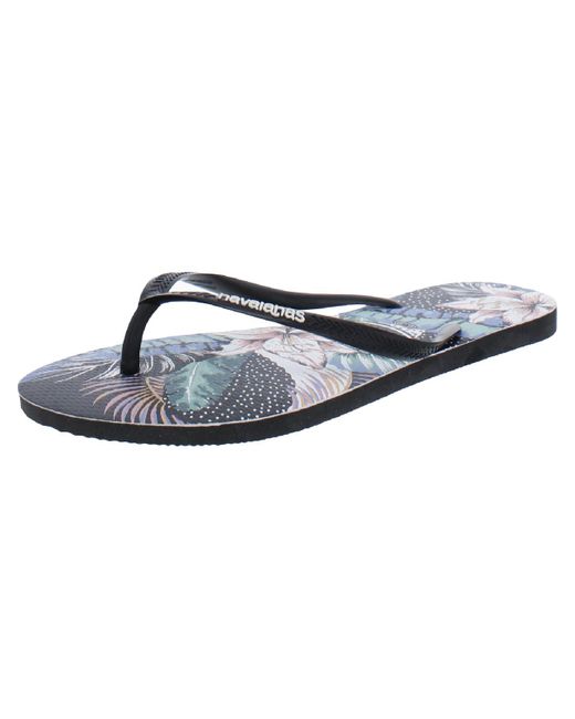 blue animal flip flops
