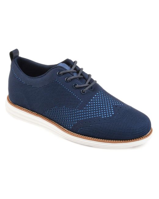 Vance Co. Blue Ezra Knit Lace-up Casual And Fashion Sneakers for men