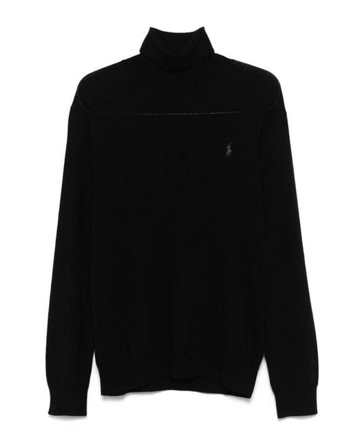 Polo Ralph Lauren Black Classic Turtleneck Knitwear for men