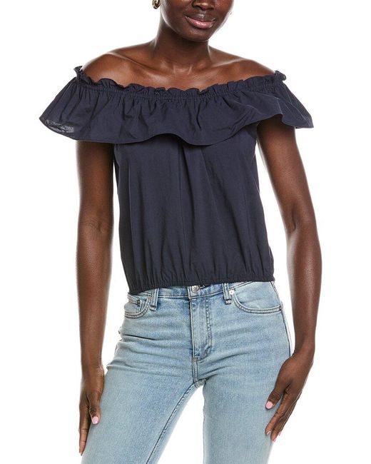 Ramy Brook Blue Malaya Blouse