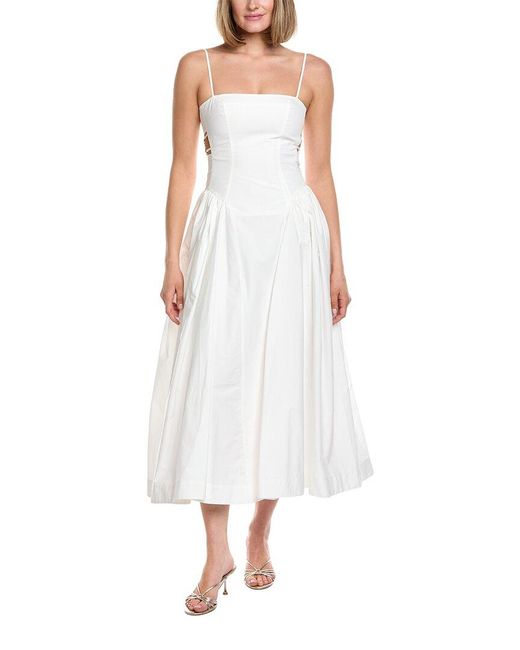AMUR Women's White Aliza Midi Poplin Dress - www.disolcolor.com AMUR Women's White Aliza Midi Poplin Dress - www.disolcolor.com