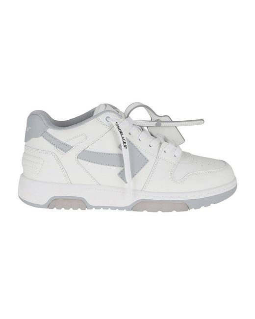 Off-White c/o Virgil Abloh Men's White Out Of Office Calf Leather Sneakers
