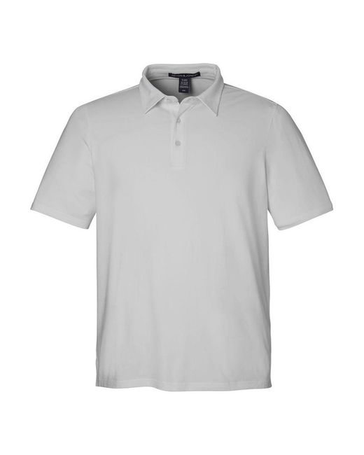 Devon & Jones Gray Raleigh Stretch Polo for men