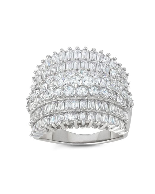 Ivy Sharpe Gray Plated Cubic Zirconia Ring