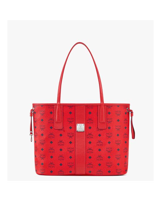 MCM Red Reversible Liz Shopper