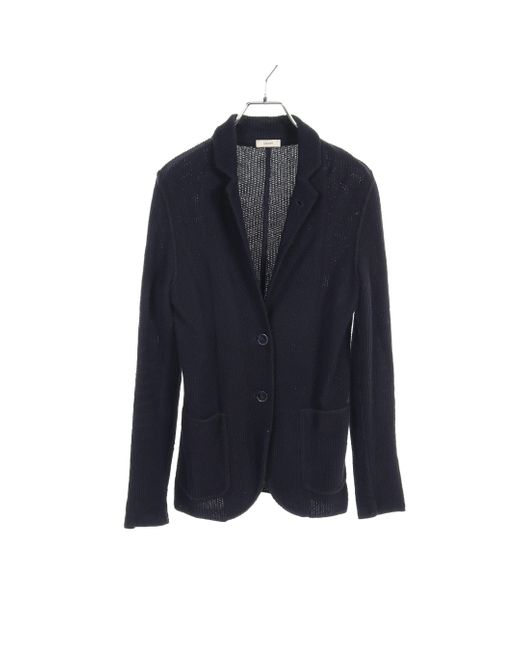 Lardini Blue Knit Jacket Cotton Navy