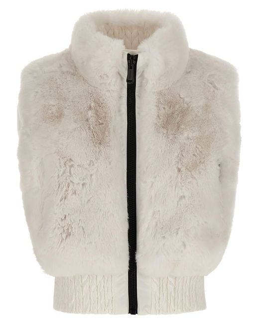 Goldbergh White Polyester Sleeveless Jacket