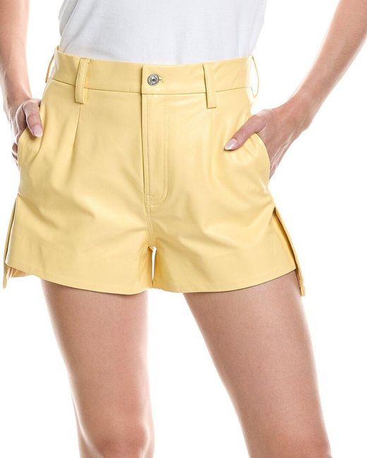 7 For All Mankind Yellow Tailored Slouch Short