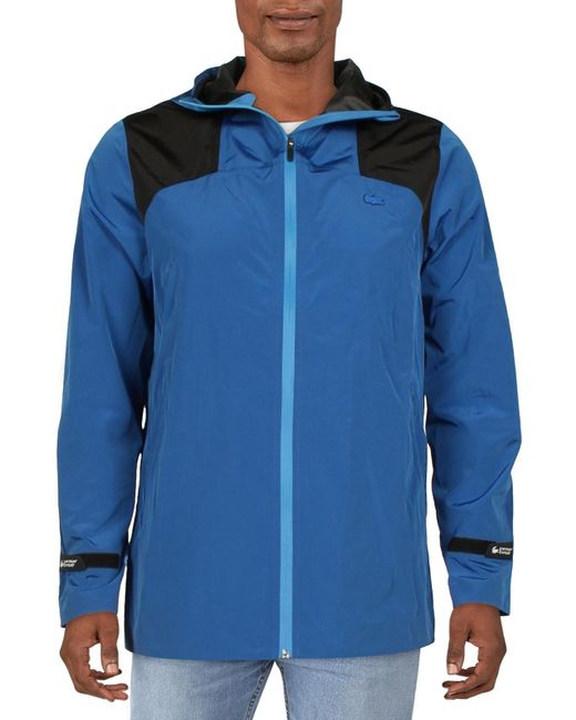 Lacoste Blue Lightweight Short Windbreaker Jacket for men