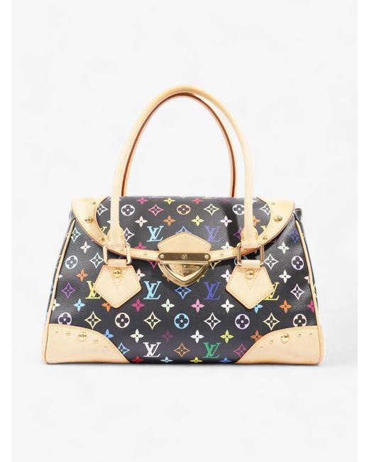 Louis Vuitton White Beverly Gm Multicoloured Monogram / Leather Coated Canvas Shoulder Bag