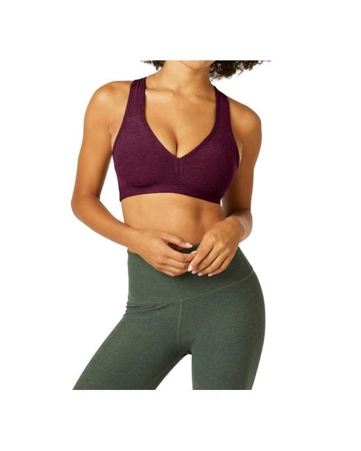Beyond Yoga Green Spacedye Lift Your Spirits Sports Bra