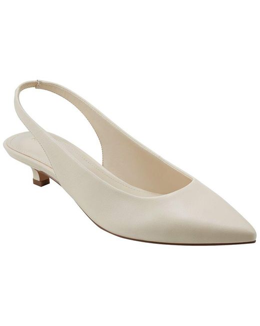 Marc Fisher White Posey Leather Dress Shoe