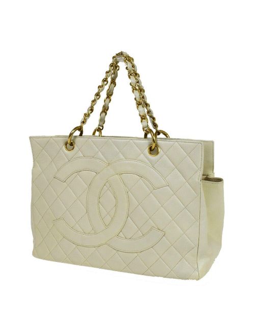 Chanel Green Logo Cc Leather Shoulder Bag (pre-owned)