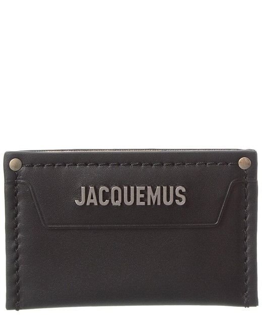 Jacquemus Black Le Porte Carte Meunier Leather Card Case
