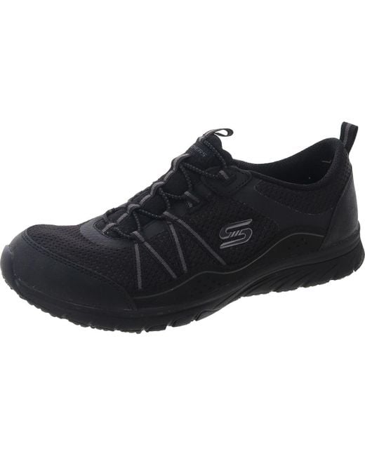 Skechers Black Leather Workout Running Shoes