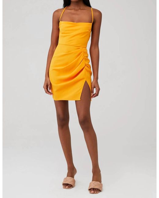 Amanda Uprichard Orange Jasalina Mini Dress