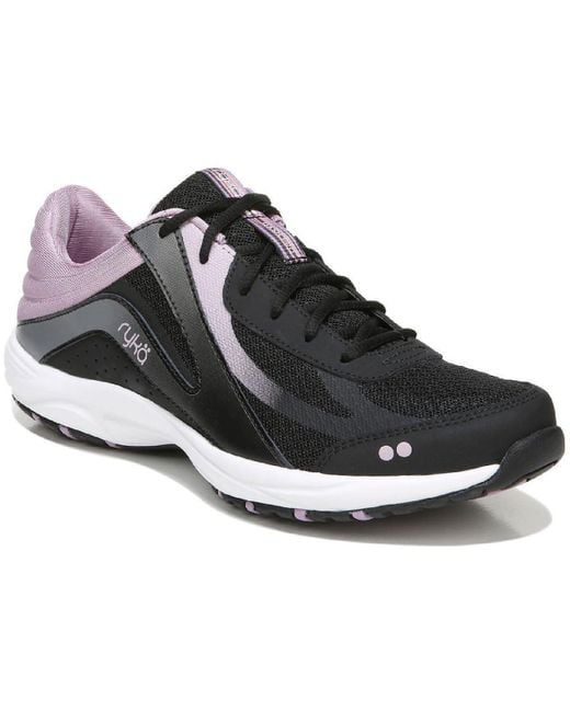 Ryka Black Dash Pro Leather Fitness Walking Shoes