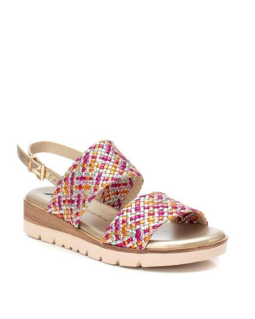 Xti Pink Woven Sandals
