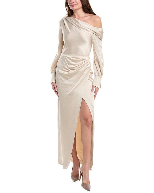Jonathan Simkhai Natural Cam One-Shoulder Maxi Dress